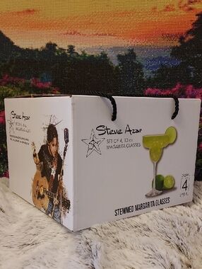 Steve Azar Stemmed Margarita Glasses Set of 4